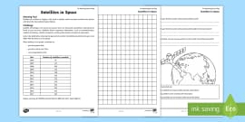 Earth Sun and Moon Label and Question Colouring Sheet