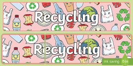 Eco And Recycling Reduce Reuse Recycle Display Banner