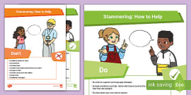 What Is a Stammer? Adult Guidance (teacher made) - Twinkl