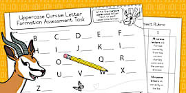 Grade 3 Eng Cursive Writing Assessment Task and Rubric (CAPS)