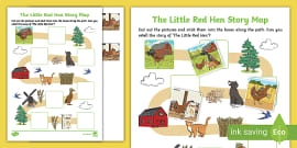 The Little Red Hen Sensory Bin