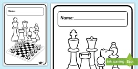 Chess Colouring Pages - Rook Piece - Twinkl Resource