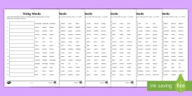 Education Vocabulary Children Year 3 and Year 4 Spellings Laminated Word Mat 