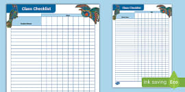 Class Library Record Checklist (teacher made)