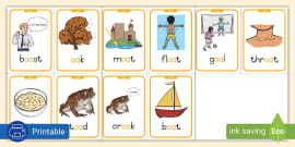 Grade 3 Phonics ow (cow) ou (found): Flashcards - Twinkl