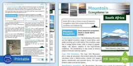 Ecosystems in South Africa Pack I Resource I Twinkl ZA