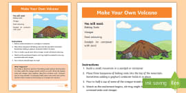 Make Your Own Volcano Science Experiment | Teaching Resource