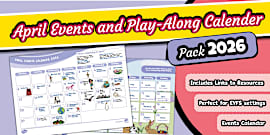 April Events Calendar 2026 - Twinkl