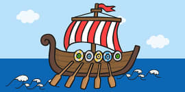 A4 Viking Boat Template Cut Out | KS2 History (teacher made)