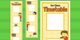 Building Brick Theme Visual Timetable Display (teacher made)