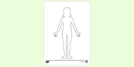 FREE! - Man Silhouette Outline Colouring Page
