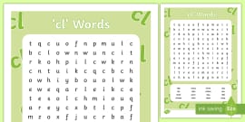 Similar to Blends Word Search - bl, cl, fl, sl, gl, pl - WordMint