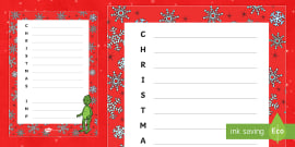 Christmas Acrostic Poem Template (teacher made) - Twinkl