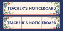 👉 Teachers Noticeboard Display Banner (teacher made)