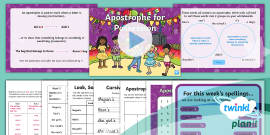 * NEW * Apostrophe For Possession | Twinkl | Year 2 | KS1 | Grammar