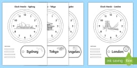 time around the world worksheet time zones twinkl