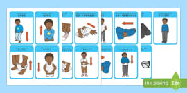 Boys Getting Dressed Visual Routine Cards | Parent Support