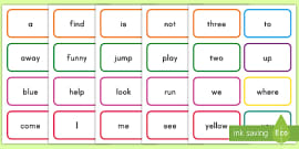 Printable Dolch Sight Word List | Frequency Grade | Reading