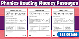 First Grade Short Vowel Repeated Reading Fluency Passages