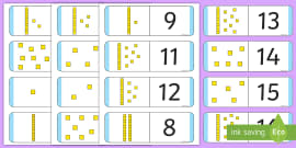 year 2 place value tens and ones dienes matching cards