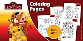 The Lion King: Simba and Nala Coloring Page (Teacher-Made)