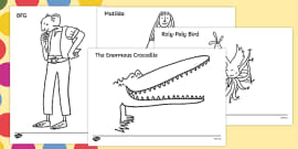 Roald Dahl Colouring Sheets