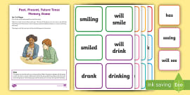 EAL Students - Present And Past Tense Picture Cards - Twinkl