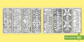 Summer mindfulness colouring pages | Easy to print | Twinkl