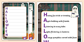 Witch Acrostic Poem Example (teacher made) - Twinkl