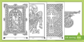 illuminated letters printable coloring pages