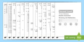 second level p6 baseline maths test with tracking spreadsheet