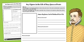 Mary Queen of Scots Timeline Worksheet (teacher made)