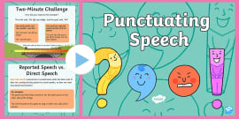 punctuating speech activities ks2