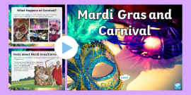 Mardi Gras Informational PowerPoint (teacher made) - Twinkl