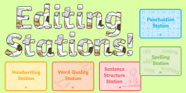 KS2 Editing Station Display Pack (teacher made) - Twinkl