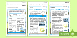 Water Cycle Worksheet - Grades 4-6 - Teaching Resource