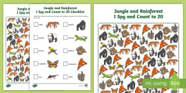 FREE! - My Counting Worksheet (Jungle & Rainforest