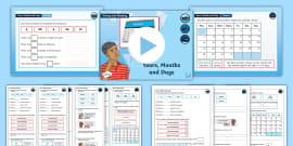 Days of the Week and Months of the Year Word Mat Pack