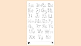 FREE! - Printable Alphabet Page for Early Years - Colouring - Twinkl