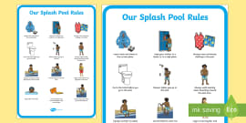 Swimming Pool Safety Rules for Kids (teacher made) - Twinkl