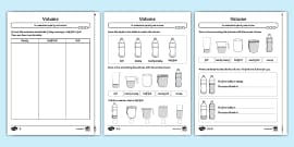 Colour the Measuring Jug Differentiated Worksheets - Twinkl