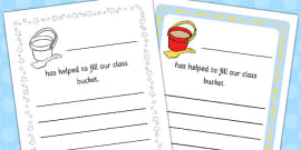 Have You Filled a Bucket Today Filler Certificates