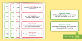 Listen and Repeat 6-7 Word Sentence Cards
