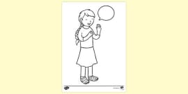 Free Bonjour Speech Bubble Colouring Sheet Colouring Sheets