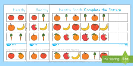 Patriotic Symbols Differentiated Complete the Pattern Worksheet / Worksheet