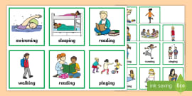 FREE! - 👉 PE Physical Action Word Cards (teacher made)