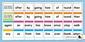 Second Grade Dolch Word Flash Cards (Teacher-Made) - Twinkl