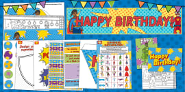 Father's Day Superhero Party Deco... | Twinkl Party