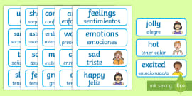 Ourselves Emotion Word Cards English/German - Ourselves Emotion Word Cards