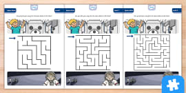 Fun Back to School Maze Puzzle Pack - AL - Twinkl Puzzled